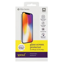 Sprout Elite Series Glass Screen Protector for iPhone 14 Pro Max | 15 Pro Max
